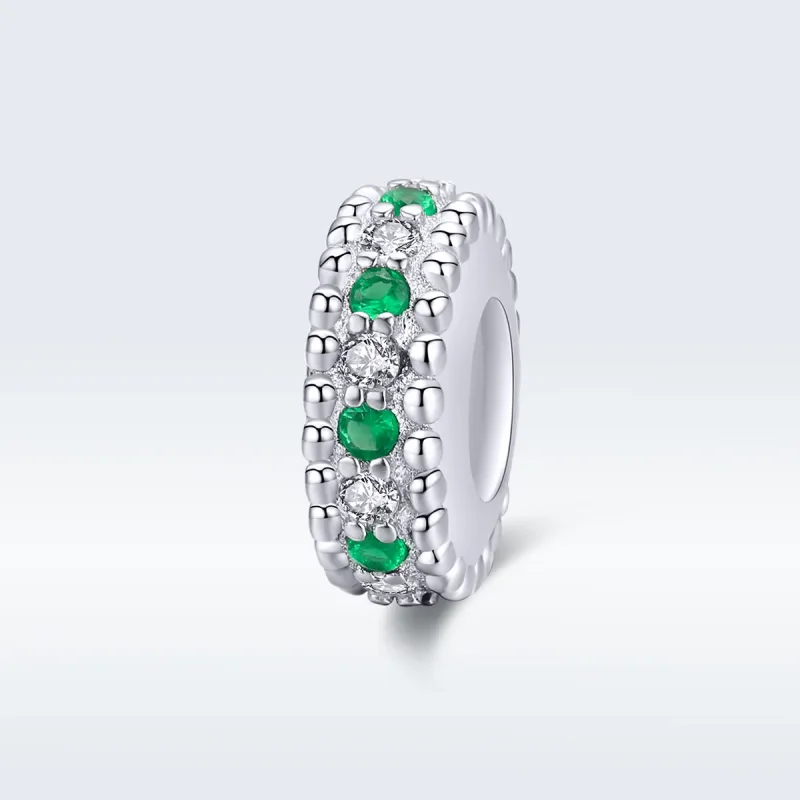 (slika za) Srebrni retro distančnik v slogu Pandora - BSC185 - Ogled 5