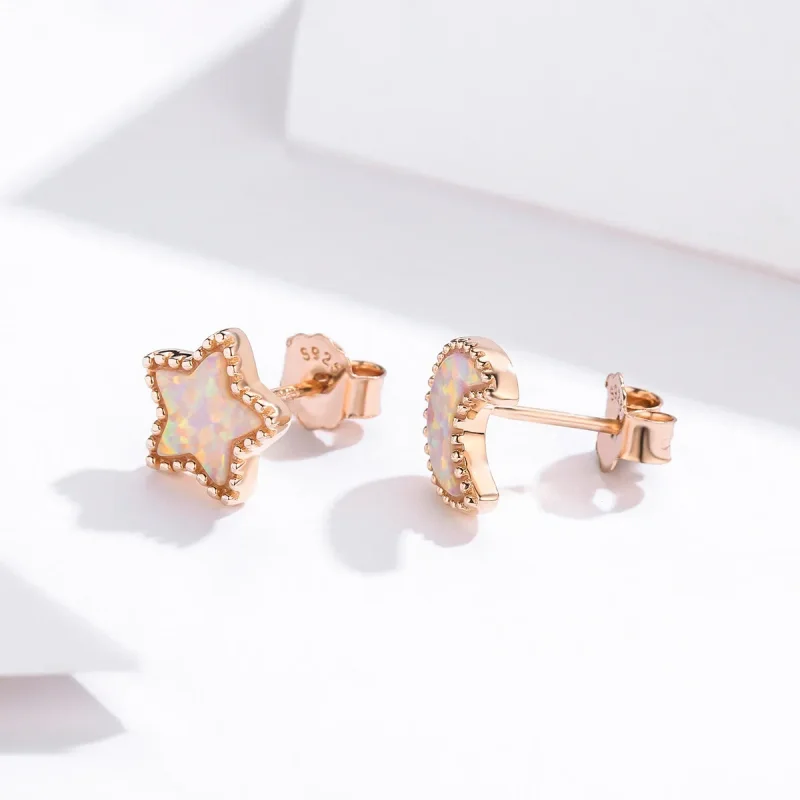 (slika za) Asimetrični uhani v obliki lune v stilu Pandora - SCE691 - Ogled 3