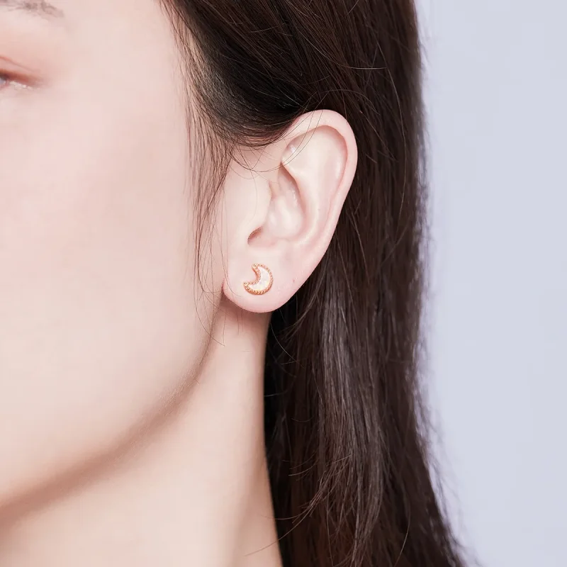 (slika za) Asimetrični uhani v obliki lune v stilu Pandora - SCE691 - Ogled 5