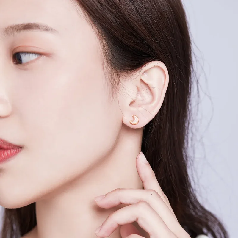 (slika za) Asimetrični uhani v obliki lune v stilu Pandora - SCE691 - Ogled 6