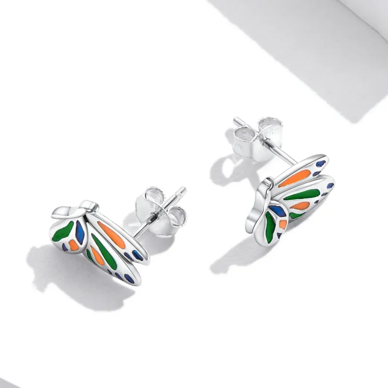 (slika za) Briljantni uhani z metulji v slogu Pandora - SCE1359 - Ogled 4