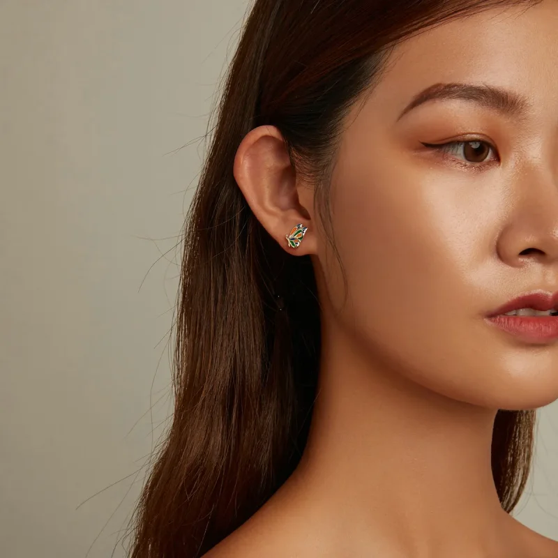 (slika za) Briljantni uhani z metulji v slogu Pandora - SCE1359 - Ogled 5