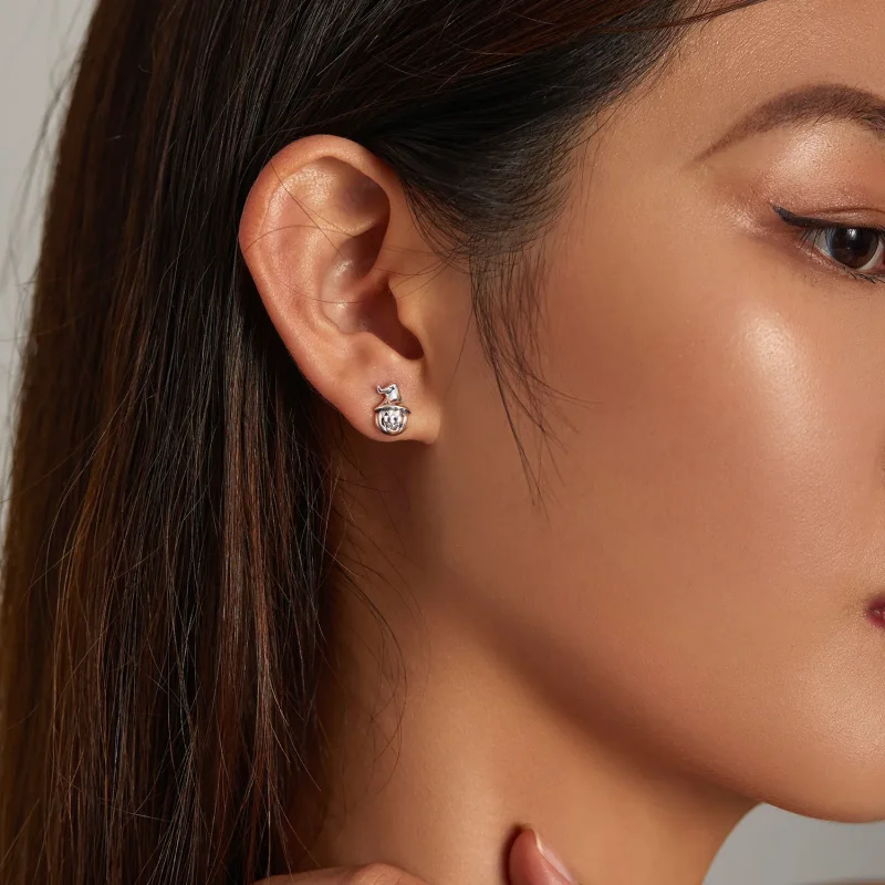 (slika za) Bučni uhani v slogu Pandora za noč čarovnic - BSE537 - Ogled 8