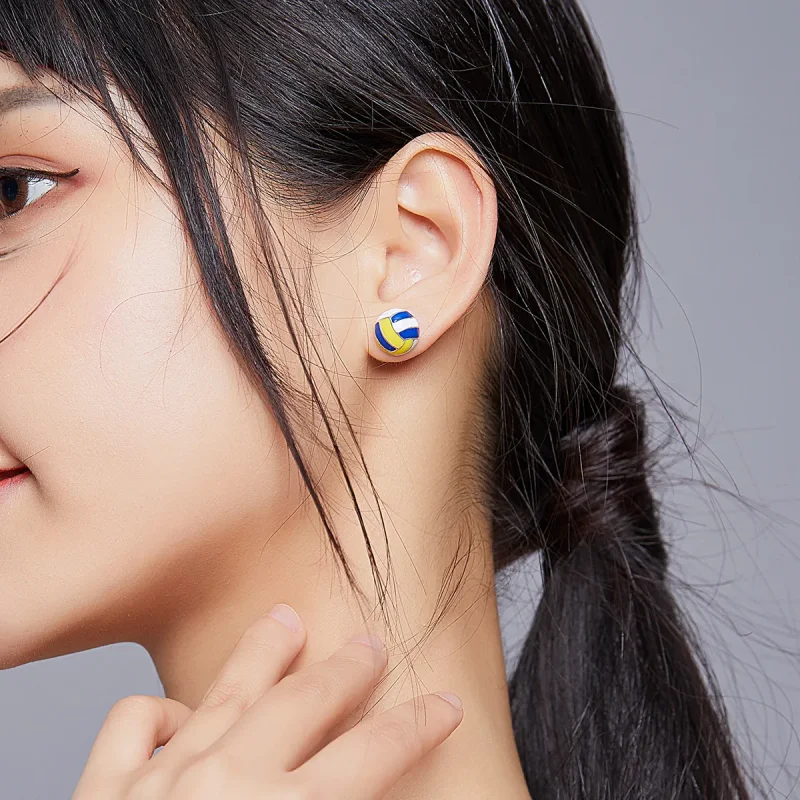 (slika za) Dinamični uhani za odbojko v stilu Pandora - SCE902 - Ogled 5