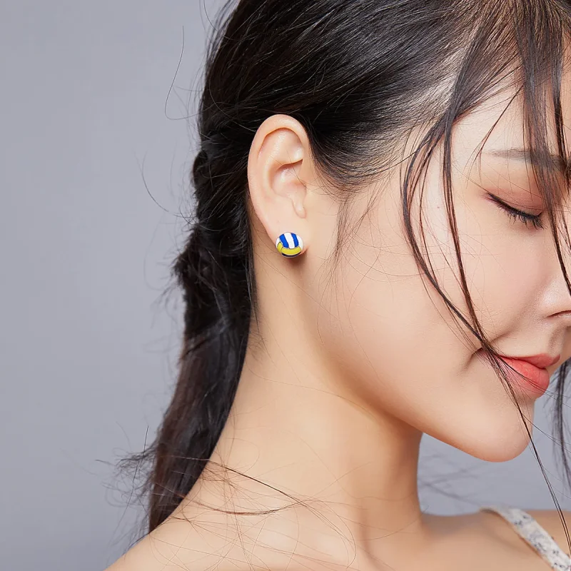 (slika za) Dinamični uhani za odbojko v stilu Pandora - SCE902 - Ogled 6