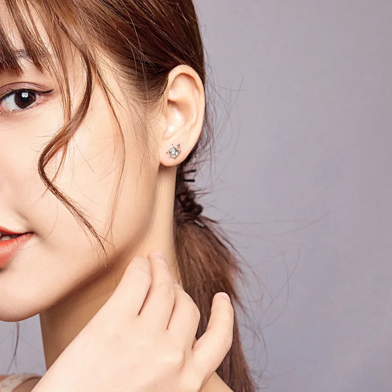 (slika za) Igrivi uhani z želvami v stilu Pandora - BSE406 - Ogled 6