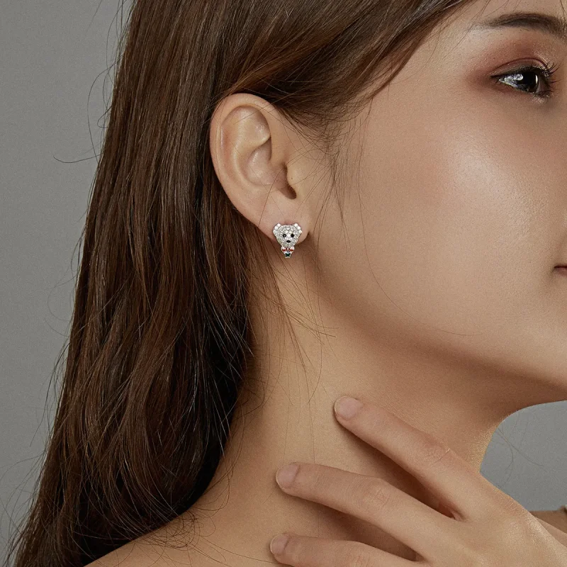 (slika za) Igrivi uhani z medvedki v slogu Pandora - BSE437 - Ogled 7