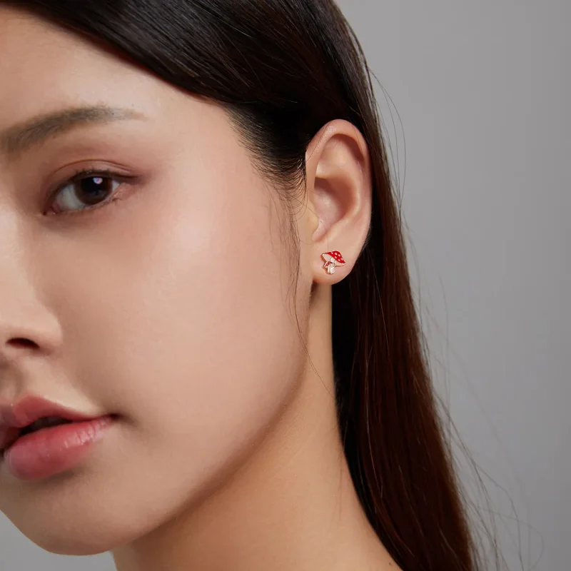 (slika za) Jesen v slogu Pandora - uhani z gobami - SCE1245 - Ogled 4