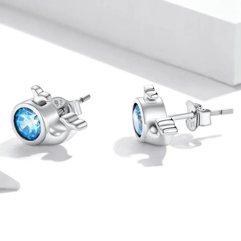 (slika za) Mini uhani s kiti v slogu Pandora - SCE1366 - Ogled 3