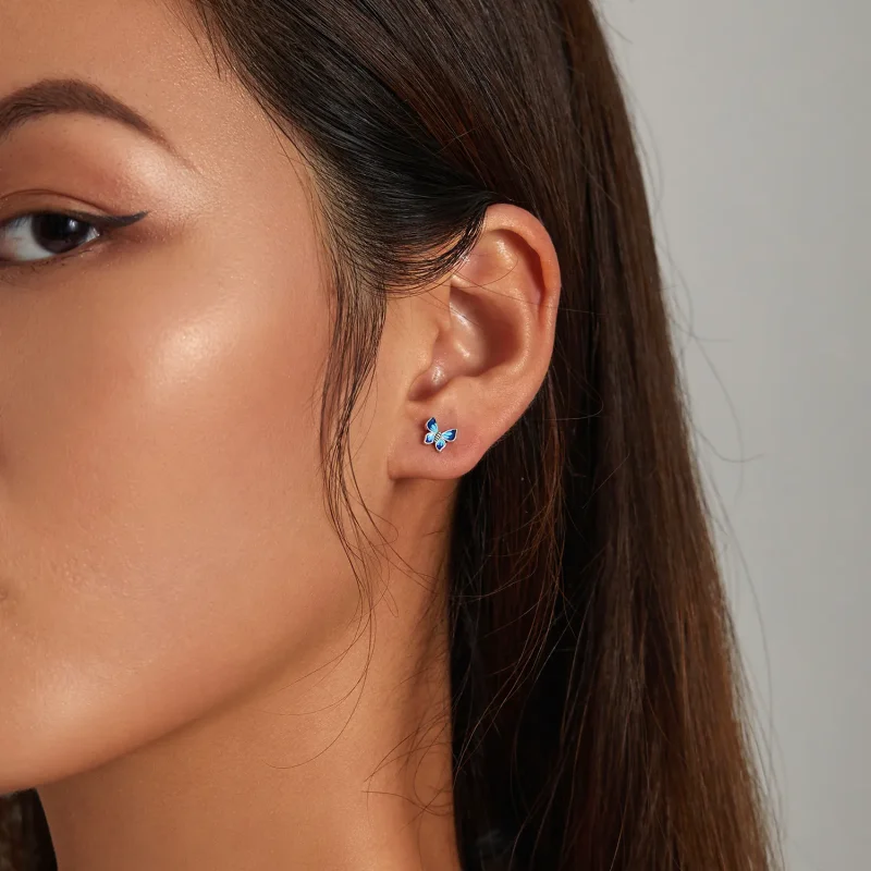 (slika za) Nežni uhani z metulji v stilu Pandora - SCE1285 - Ogled 6