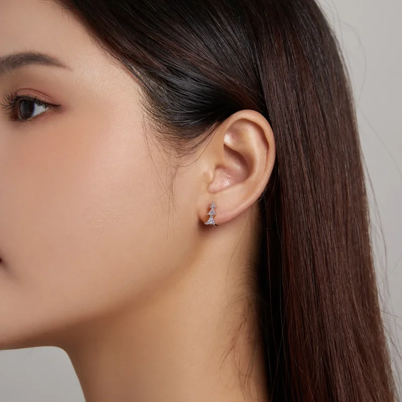 (slika za) Nežni uhani za božično drevo v stilu Pandora - SCE1268-A - Ogled 4