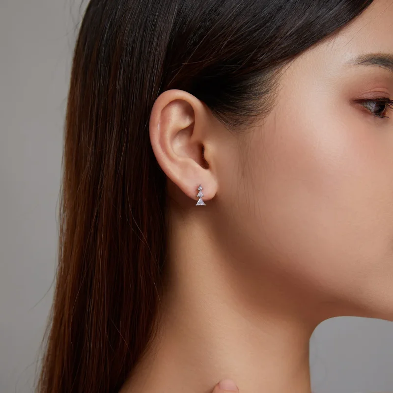 (slika za) Nežni uhani za božično drevo v stilu Pandora - SCE1268-A - Ogled 5