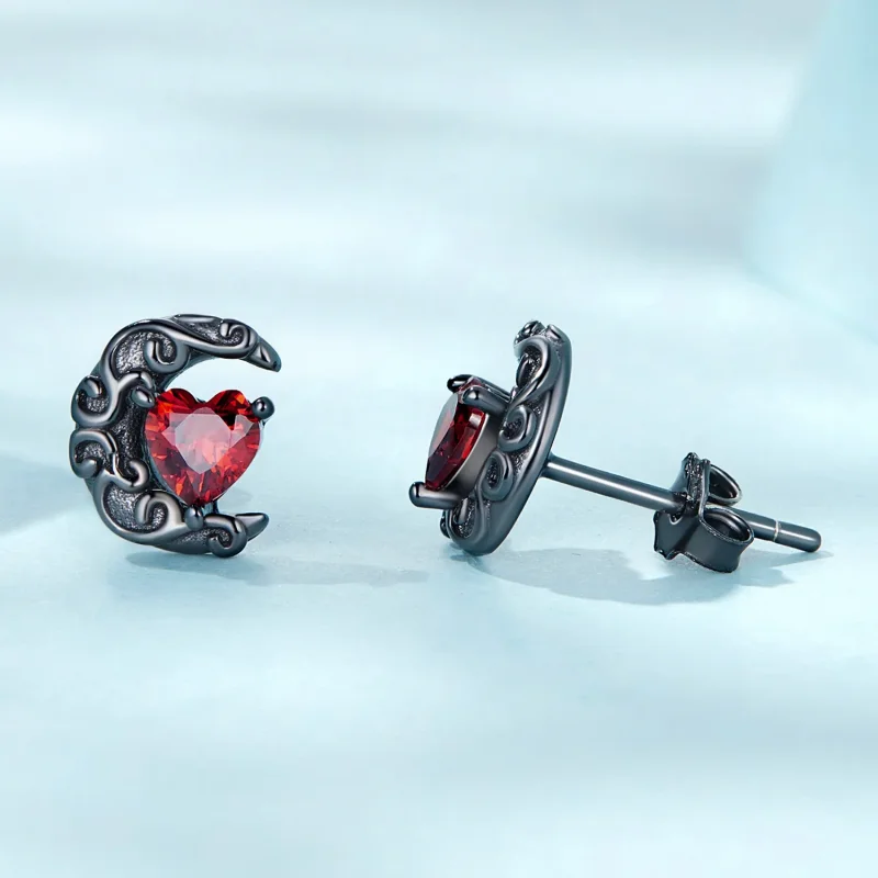 (slika za) Pandora Style Dark Night Moonlight Stud Uhani - SCE1519 - Ogled 3