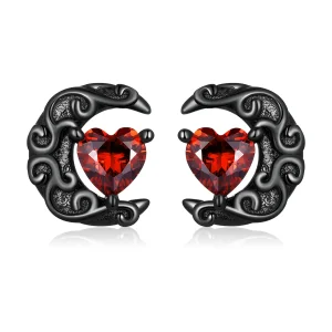 (slika za) Pandora Style Dark Night Moonlight Stud Uhani - SCE1519