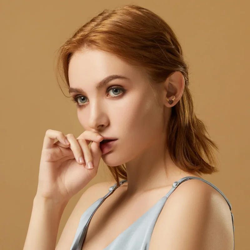 (slika za) Pandora Style Deer Love Stud Uhani - BSE313 - Ogled 7