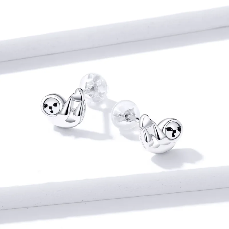(slika za) Pandora Style Little Sloth Stud Uhani - BSE303 - Ogled 2