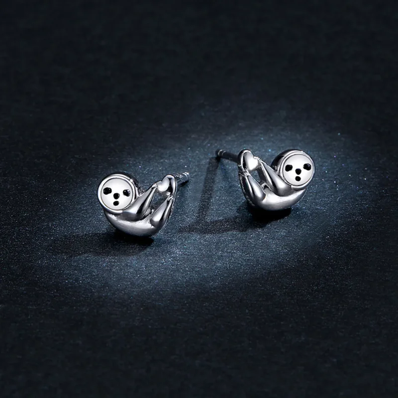 (slika za) Pandora Style Little Sloth Stud Uhani - BSE303 - Ogled 5