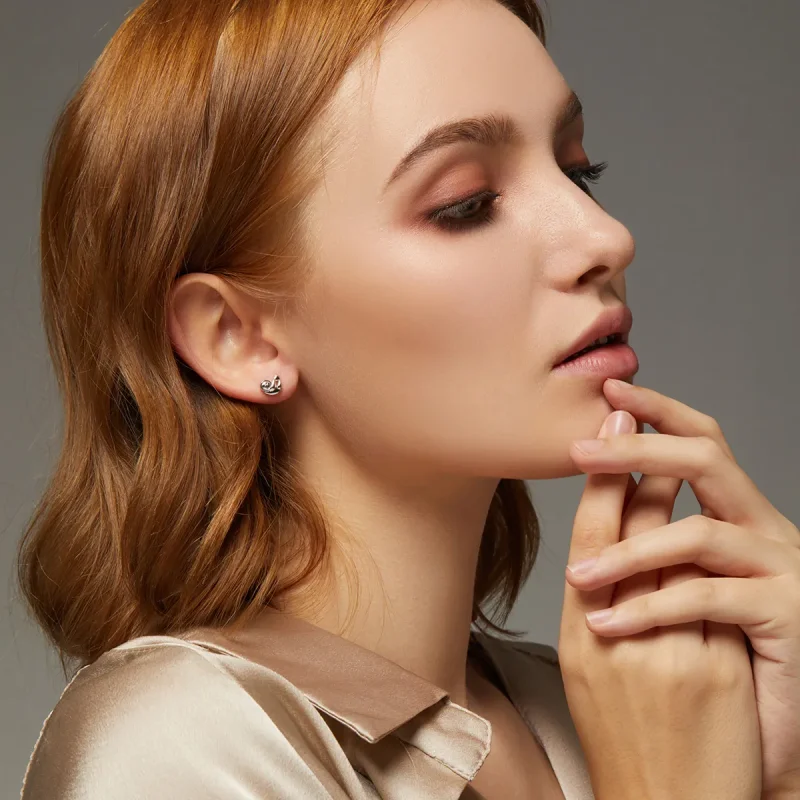 (slika za) Pandora Style Little Sloth Stud Uhani - BSE303 - Ogled 6
