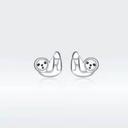 Pandora Style Little Sloth Stud Uhani - BSE303
