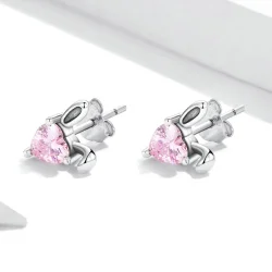 Pandora Style Love Rabbit Ears Uhani s čepki - SCE1365