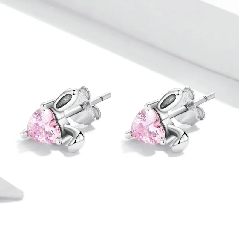 (slika za) Pandora Style Love Rabbit Ears Uhani s čepki - SCE1365 - Ogled 2