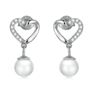(slika za) Pandora Style Love Shell Beads – Elegantni uhani s čepki – BSE552