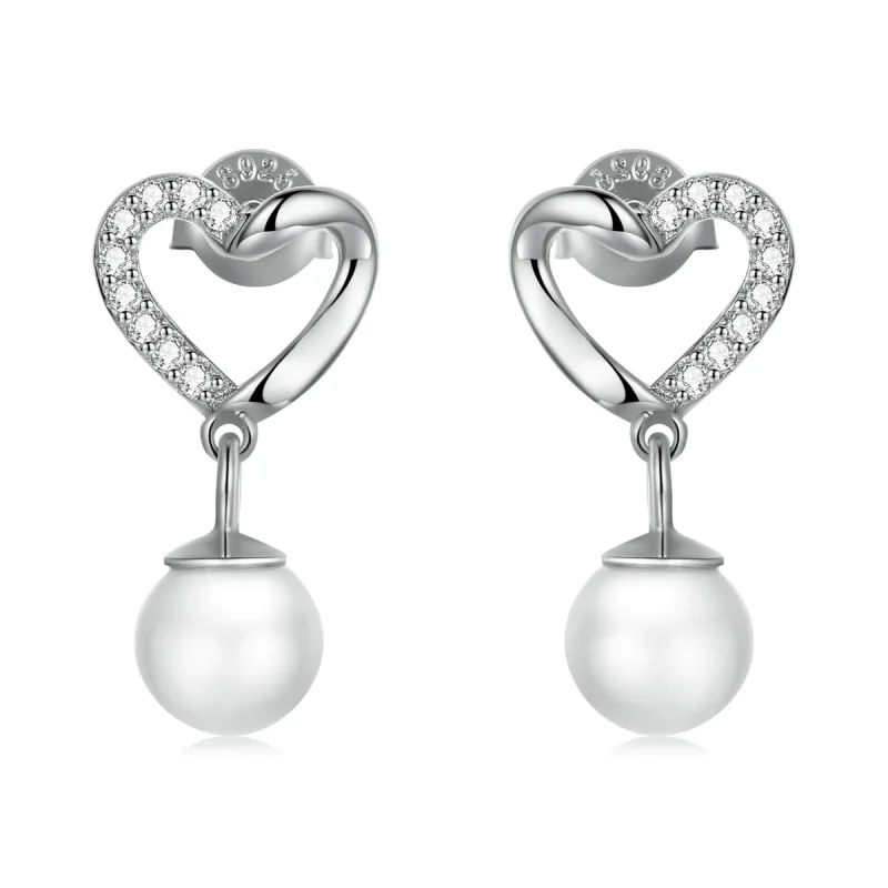 (slika za) Pandora Style Love Shell Beads – Elegantni uhani s čepki – BSE552