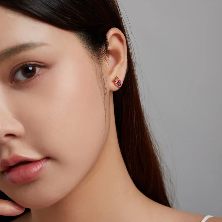 Pandora Style Loving Eye Stud Uhani - SCE1232