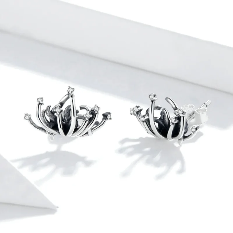 (slika za) Pandora Style Lycoris radiata uhani z žebljički - SCE940 - Ogled 3