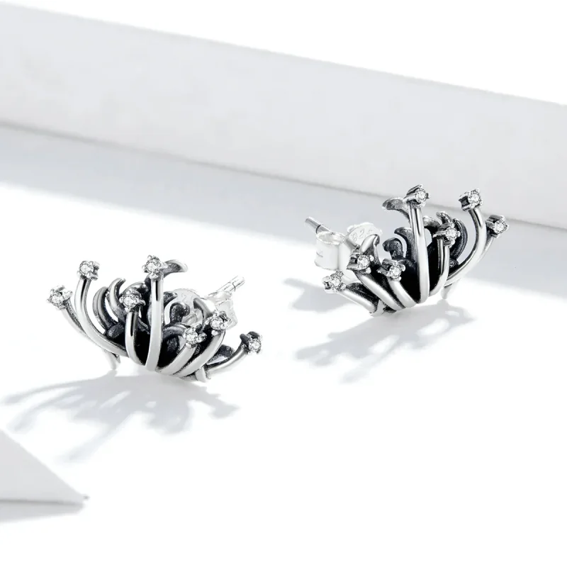 (slika za) Pandora Style Lycoris radiata uhani z žebljički - SCE940 - Ogled 4