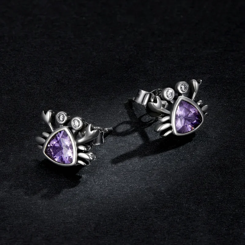 (slika za) Pandora Style Mini Crab Stud Uhani - BSE572 - Ogled 5