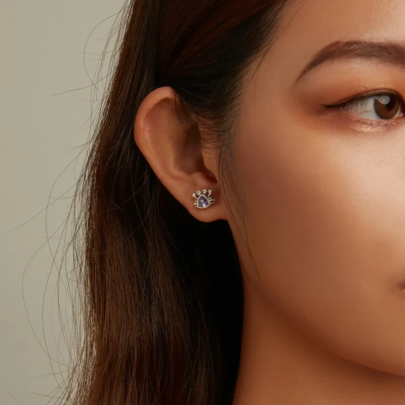 (slika za) Pandora Style Mini Crab Stud Uhani - BSE572 - Ogled 6