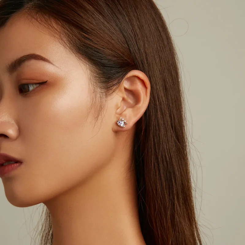 (slika za) Pandora Style Mini Crab Stud Uhani - BSE572 - Ogled 7