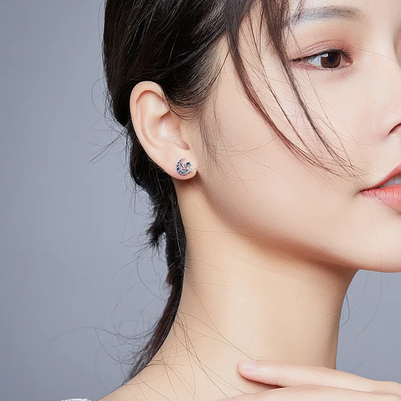 (slika za) Pandora Style Moon Elf Stud Uhani - BSE376 - Ogled 6