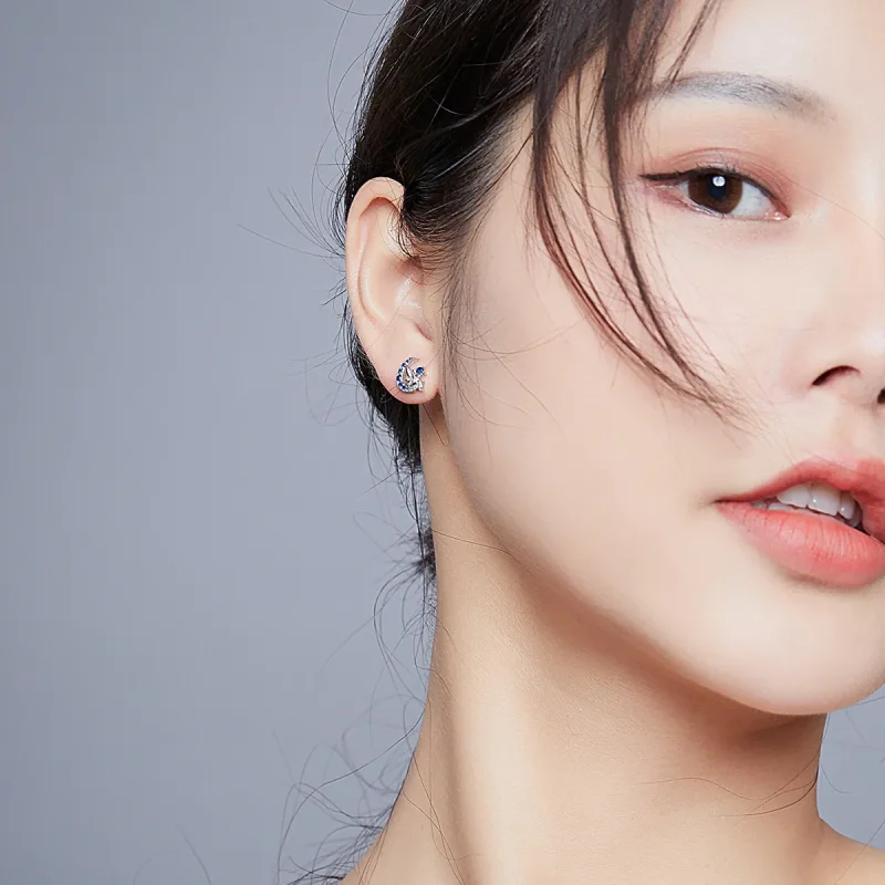 (slika za) Pandora Style Moon Elf Stud Uhani - BSE376 - Ogled 7