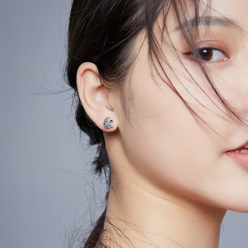 (slika za) Pandora Style Moon Elf Stud Uhani - BSE376 - Ogled 9