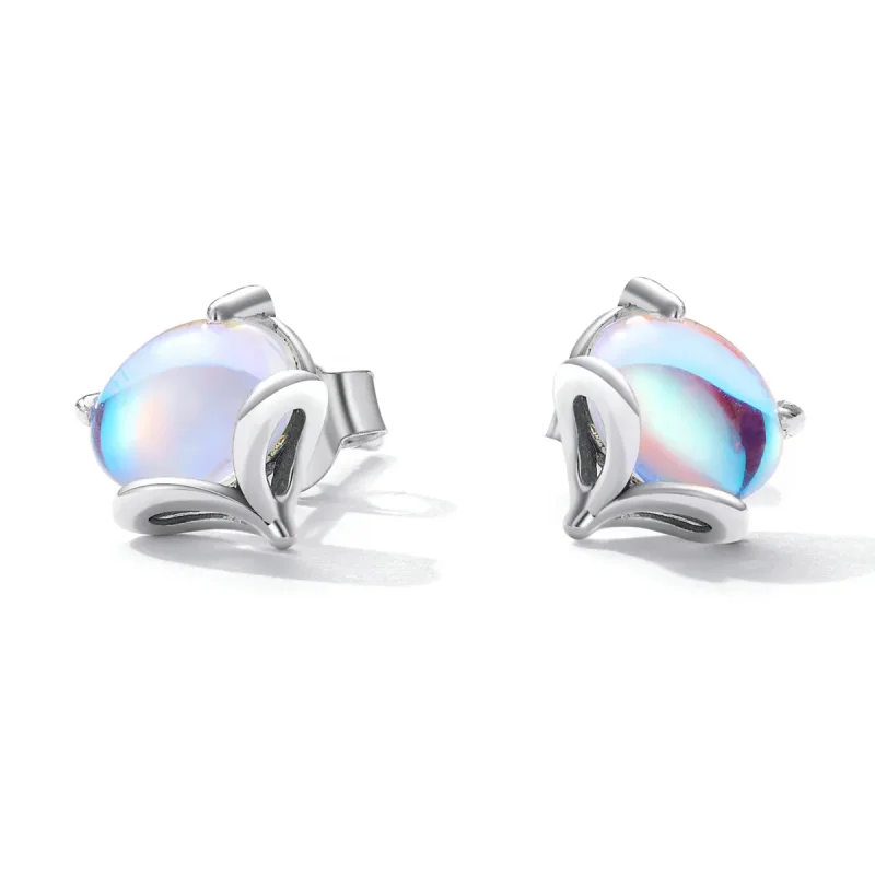 (slika za) Pandora Style Moonstone Fox uhani s čepki - SCE1386 - Ogled 2