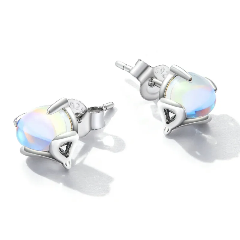 (slika za) Pandora Style Moonstone Fox uhani s čepki - SCE1386 - Ogled 3