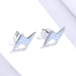 Pandora Style Opal Lightning Stud Uhani - SCE860