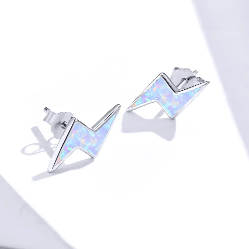 (slika za) Pandora Style Opal Lightning Stud Uhani - SCE860 - Ogled 4