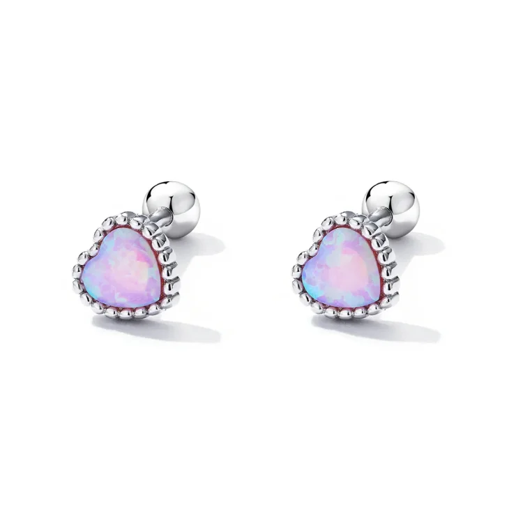 Pandora Style Opal Love Stud uhani - SCE1383