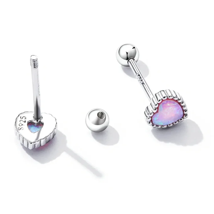 Pandora Style Opal Love Stud uhani - SCE1383