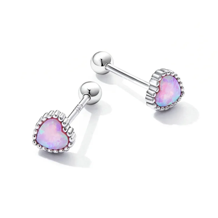 Pandora Style Opal Love Stud uhani - SCE1383