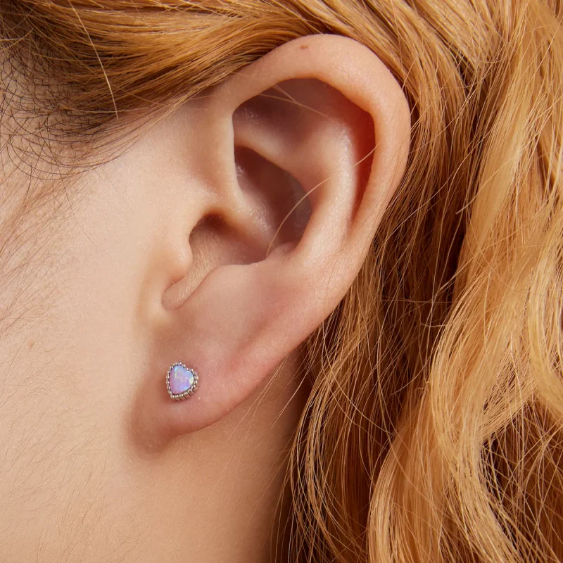 (slika za) Pandora Style Opal Love Stud uhani - SCE1383 - Ogled 5