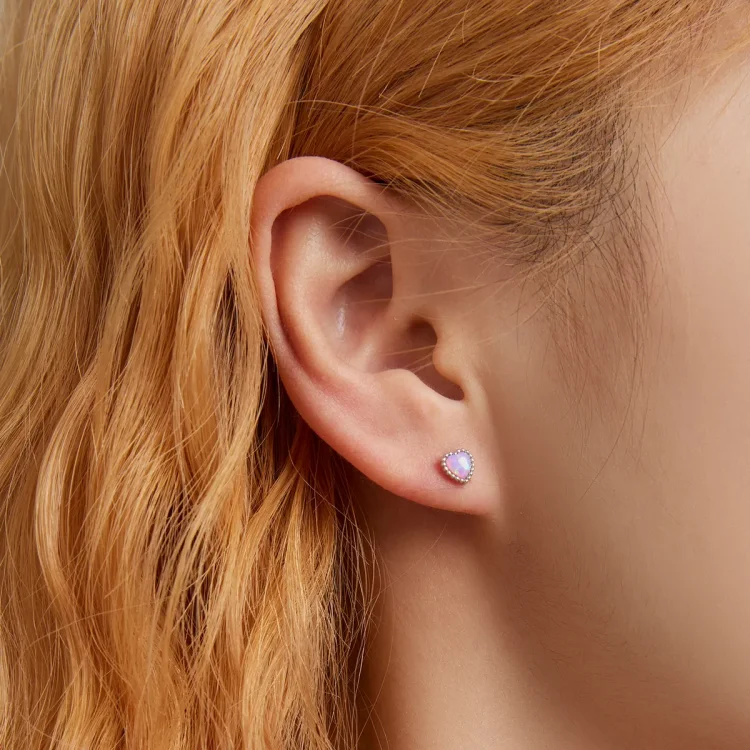 Pandora Style Opal Love Stud uhani - SCE1383