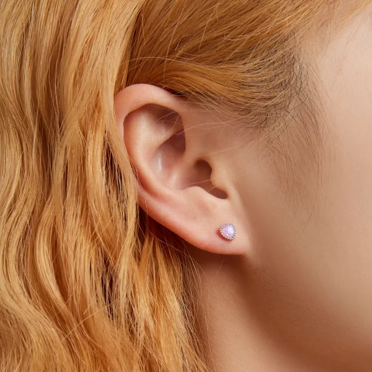 Pandora Style Opal Love Stud uhani - SCE1383