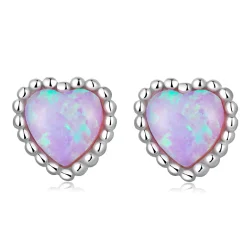 Pandora Style Opal Love Stud uhani - SCE1383