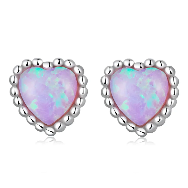 Pandora Style Opal Love Stud uhani - SCE1383