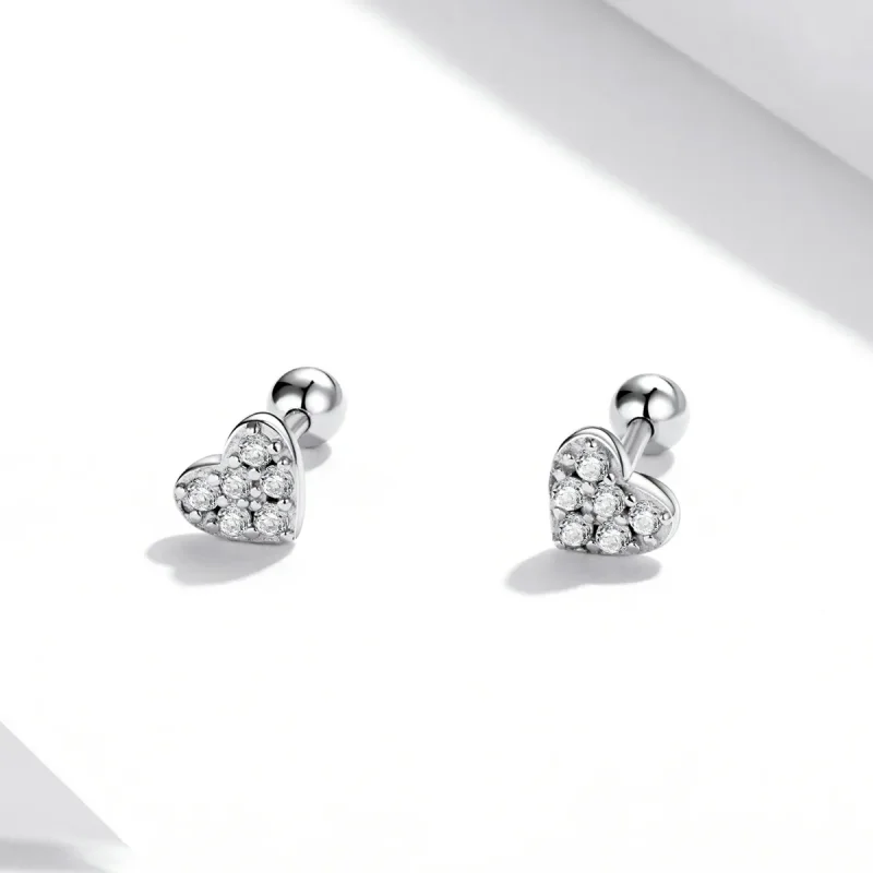 (slika za) Pandora Style Simple Love Stud uhani - SCE1298 - Ogled 2