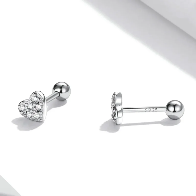 (slika za) Pandora Style Simple Love Stud uhani - SCE1298 - Ogled 3